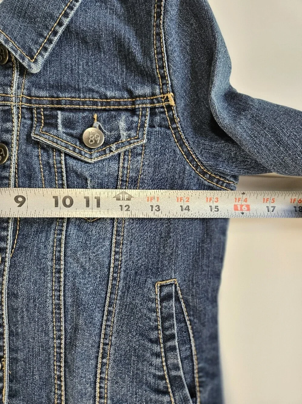 The Children's Place long sleeve distressed denim jacket